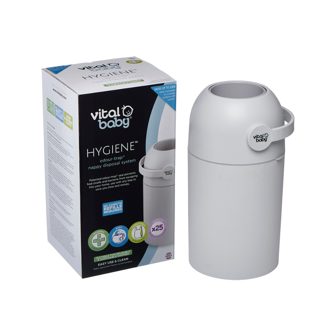 HYGIENE Odour Trap Nappy Disposal System - Cool Grey
