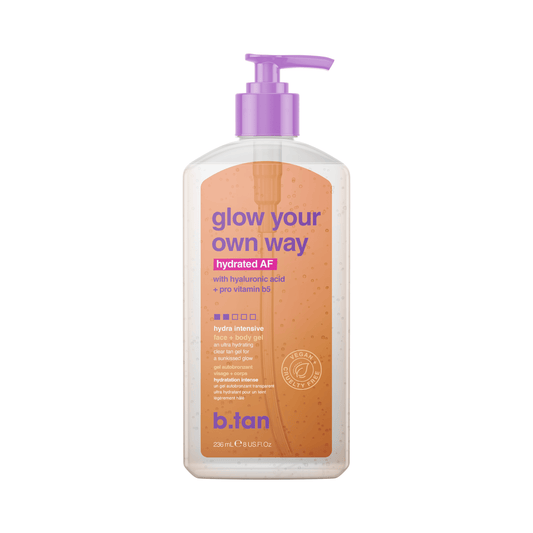 b.tan glow your own way hydrated AF - face + body self tan gel 177ml