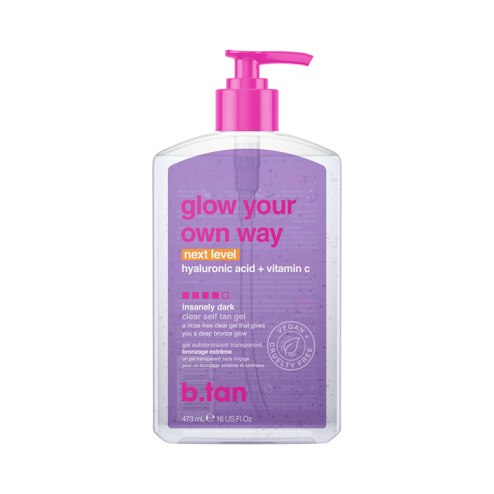 b.tan glow your own way next level - self tan gel 473ml