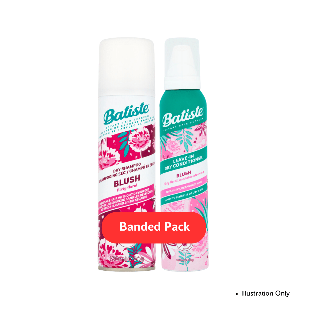 Batiste Blush Banded Pack (Dry Shampoo & Dry Conditioner) 150ml + 100ml