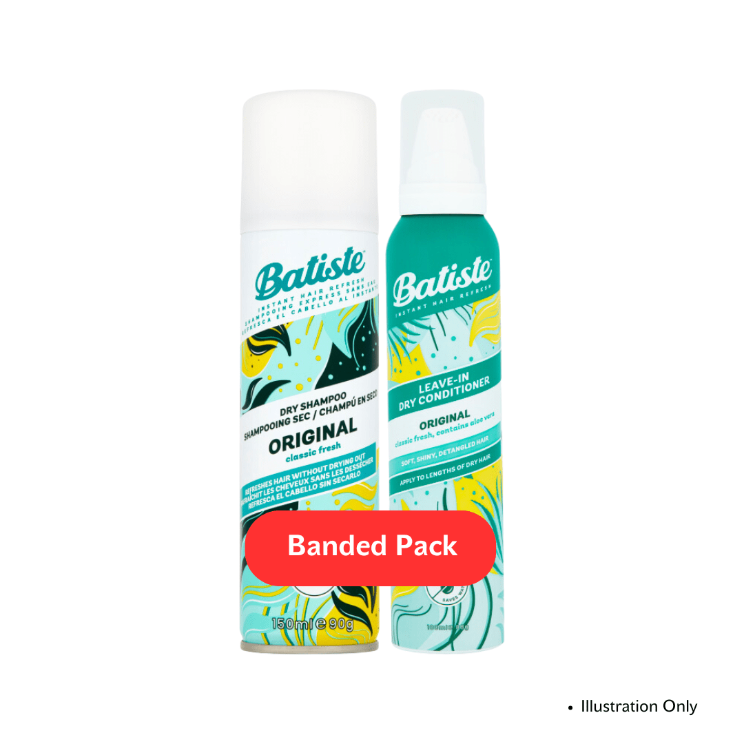 Batiste Original Banded Pack (Dry Shampoo & Dry Conditioner) 150ml + 100ml