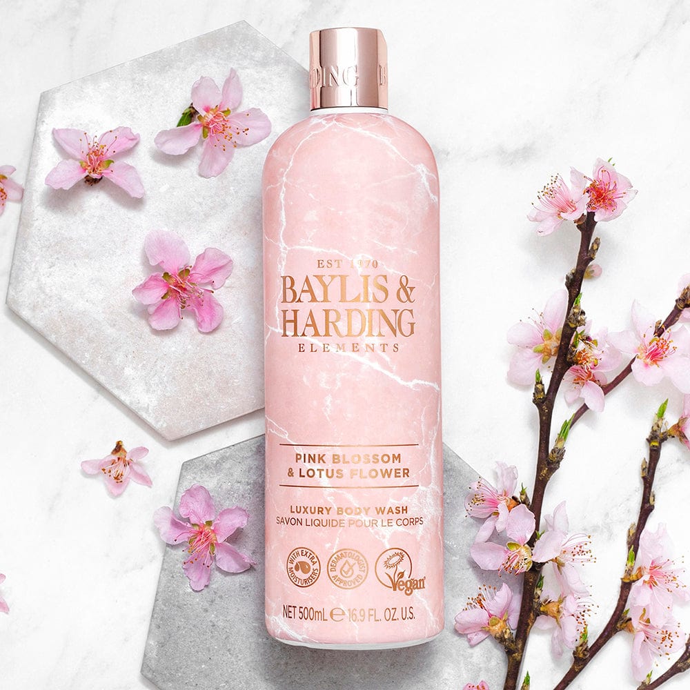 Baylis Harding Elements Body Wash Pink Blossom Lotus Flower 500Ml