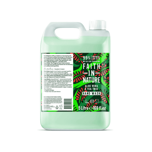 Faith In Nature Aloe Vera & Tea Tree Hand Wash 5 Litre