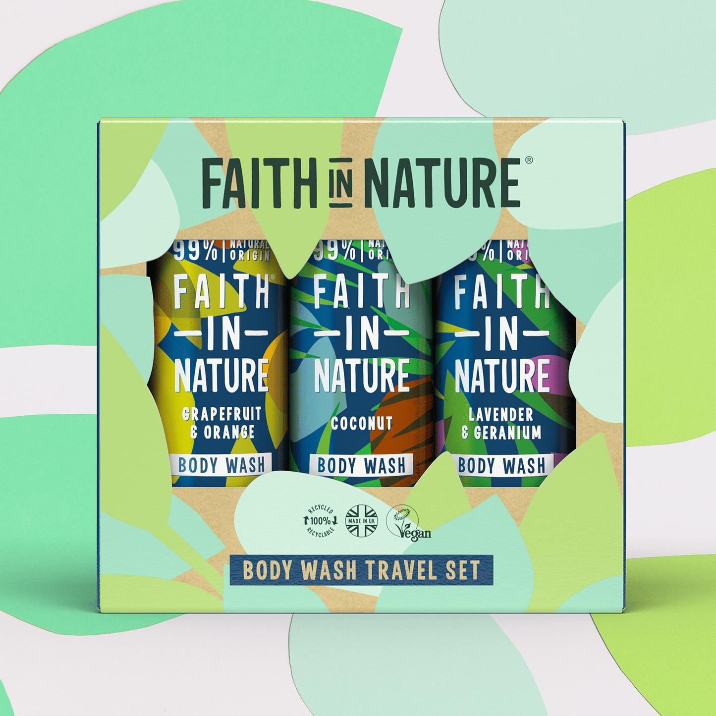 Faith In Nature Body Wash Travel Set