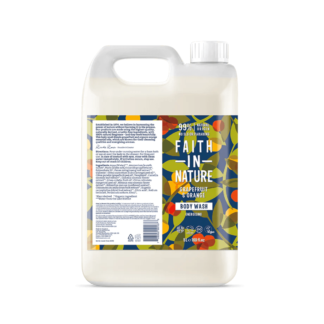 Faith In Nature Grapefruit & Orange Bodywash 5 Litre