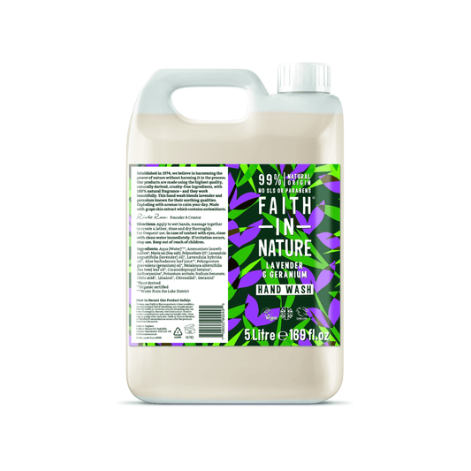 Faith In Nature Lavender & Geranium Hand Wash 5 Litre