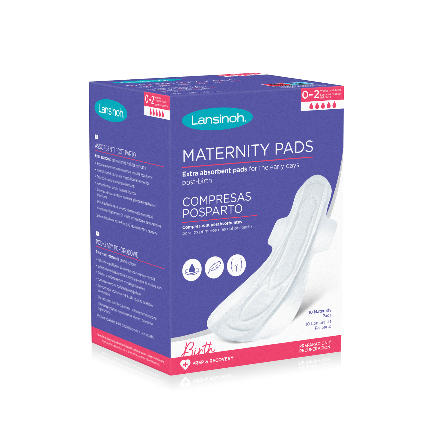 Lansinoh Maternity Pads 0-2 Weeks Post Birth 10 Pack