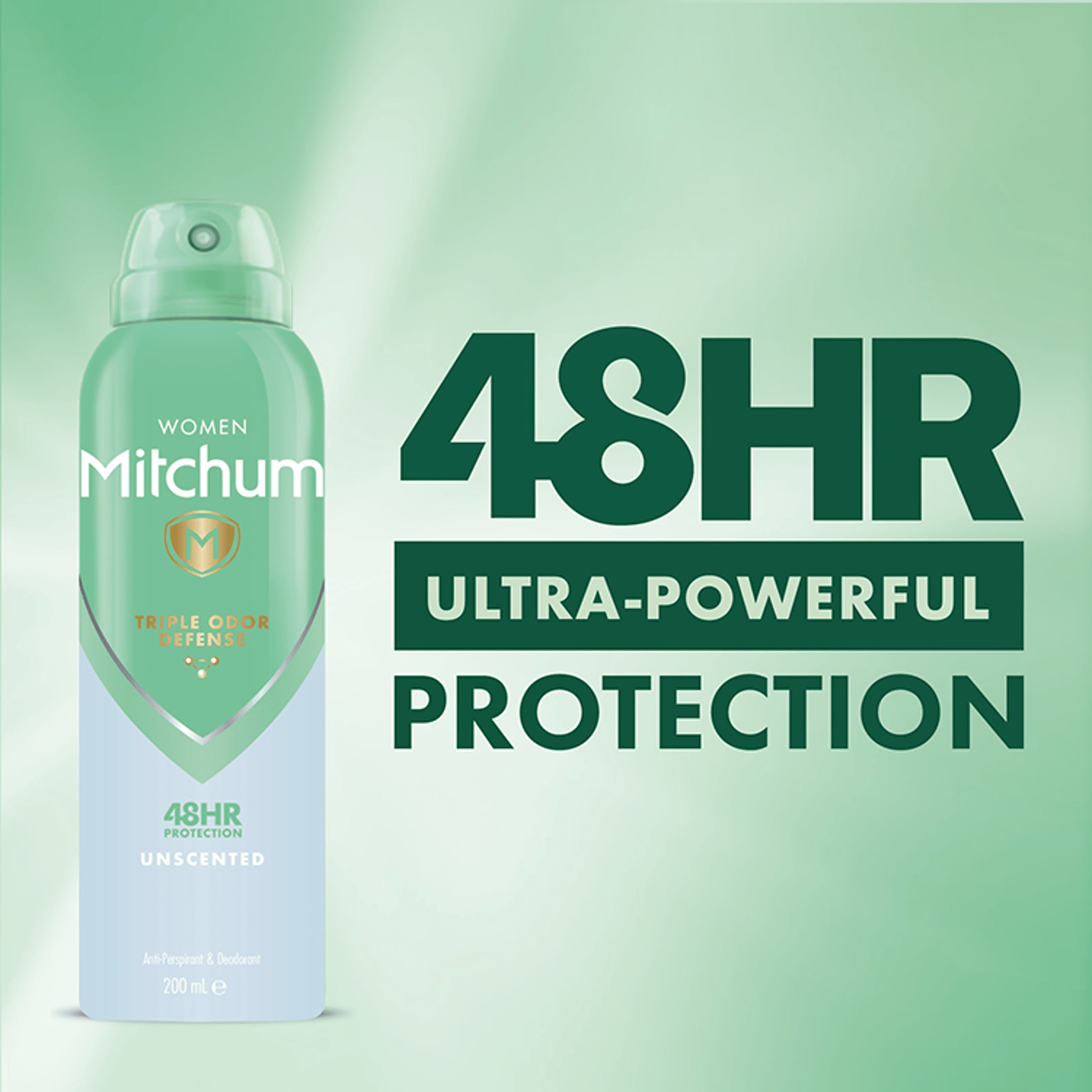 Mitchum Advanced Womens 48Hr Protection Unscented Anti Perspirant 200Ml