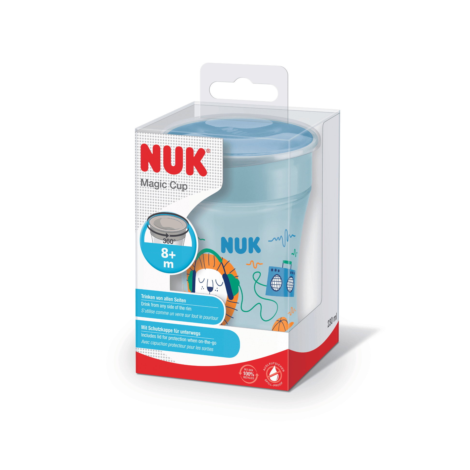 NUK Evolution Magic Cup Blue 8 months+ 230ml