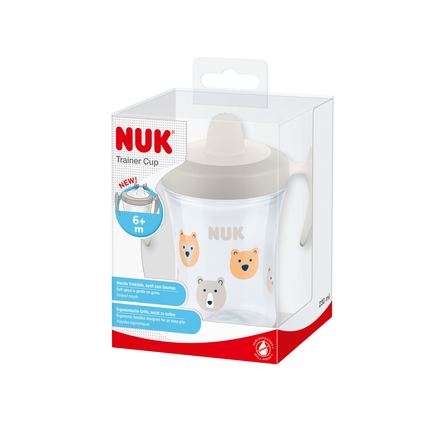 NUK Evolution Trainer Cup Transparent 6 months+ 230ml