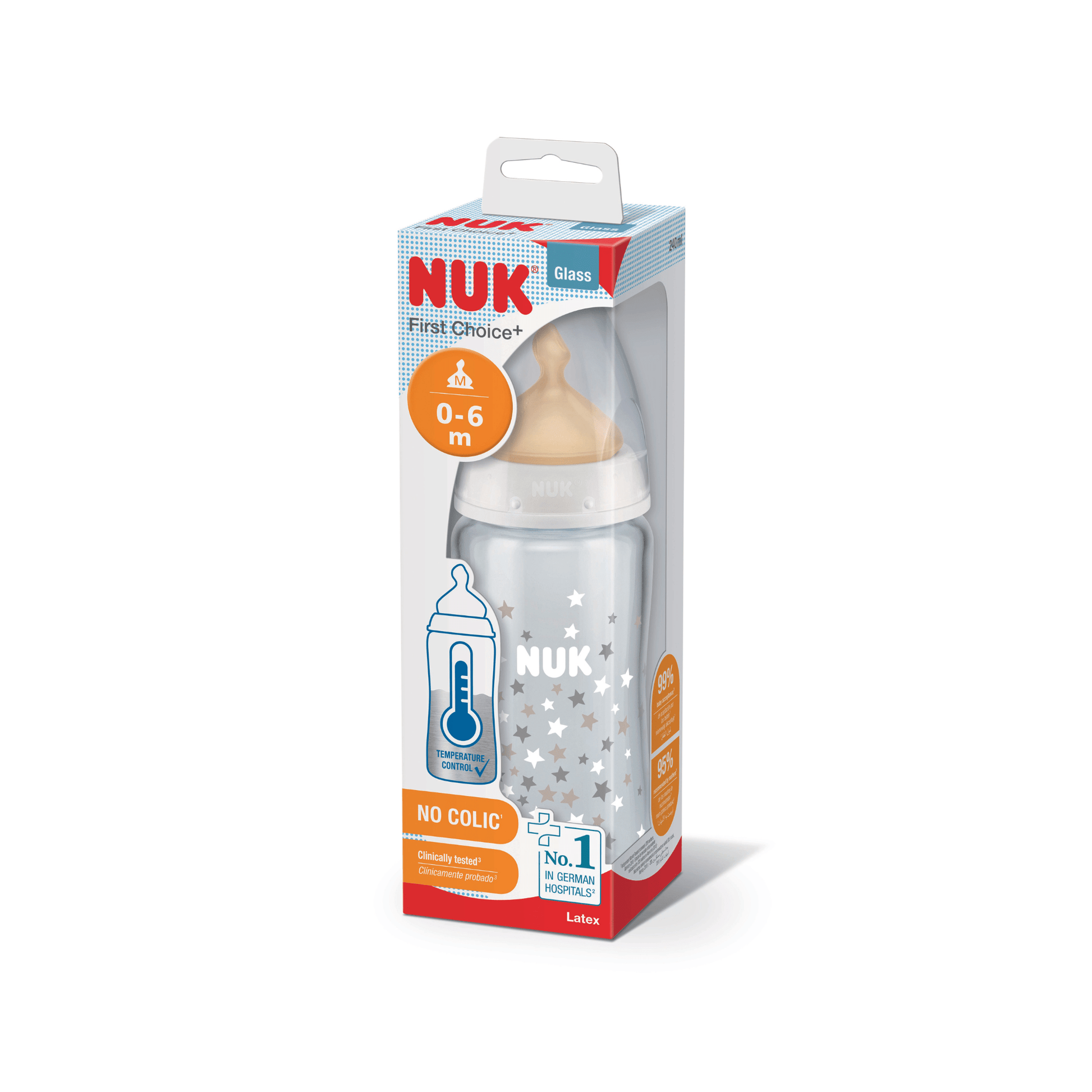 NUK First Choice + Temperature Control Latex Bottle 300ml