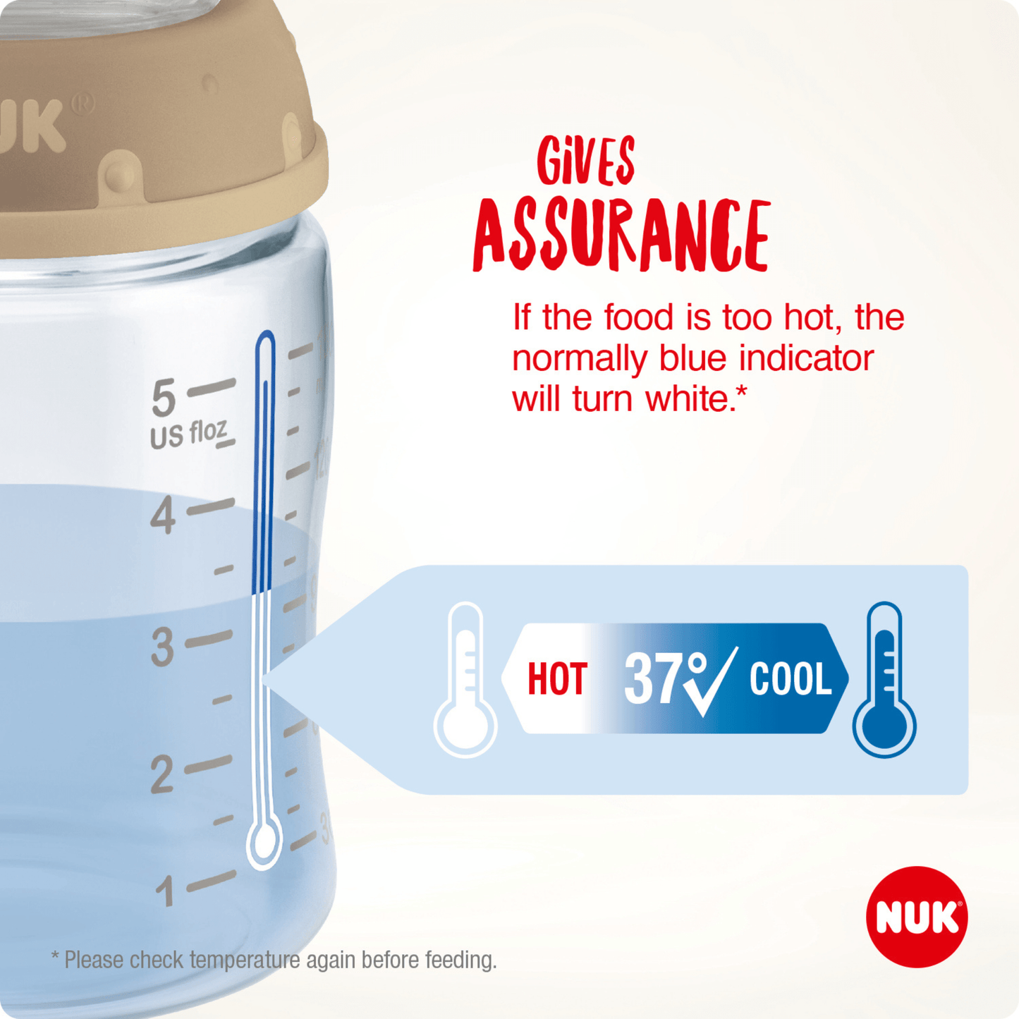 Nuk First Choice Temperature Control Latex Bottle 300Ml