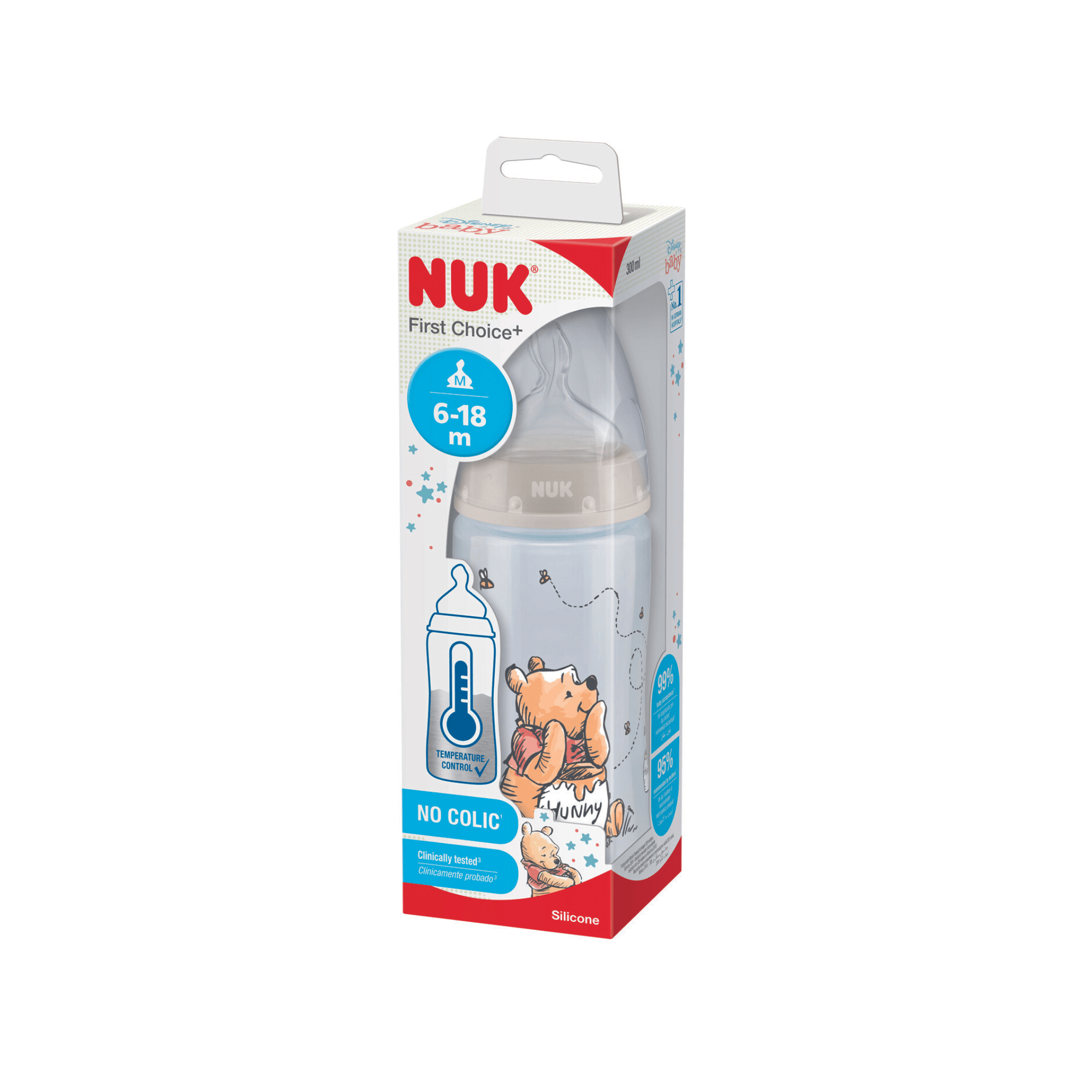 NUK First Choice + Temperature Control Winnie The Pooh Bottle 300ml