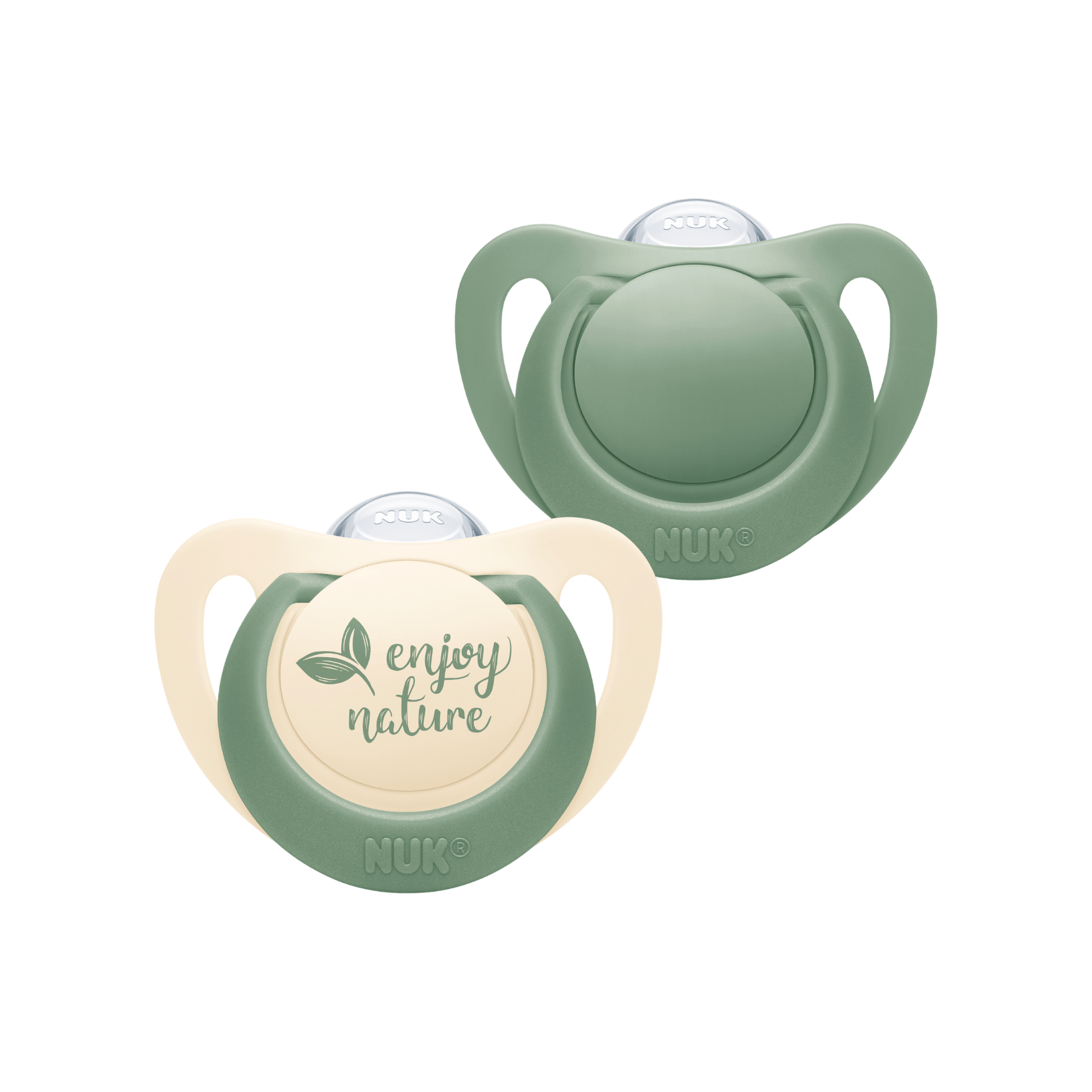 Nuk For Nature Silicone Soother 0 6 Months Green 2 Pack