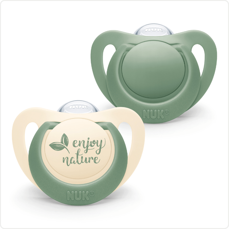 Nuk For Nature Silicone Soother 18 36 Months Green 2 Pack