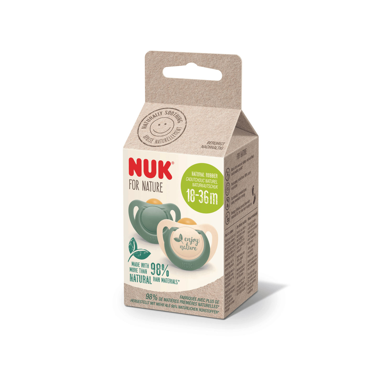 NUK For Nature Soother Green 18-36 Months - 2 Pack