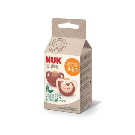 NUK For Nature Soother Red 0-6 Months - 2 Pack