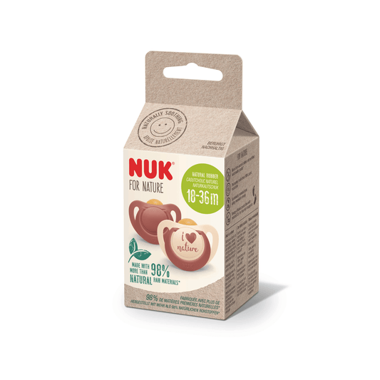 NUK For Nature Soother Red 18-36 Months - 2 Pack