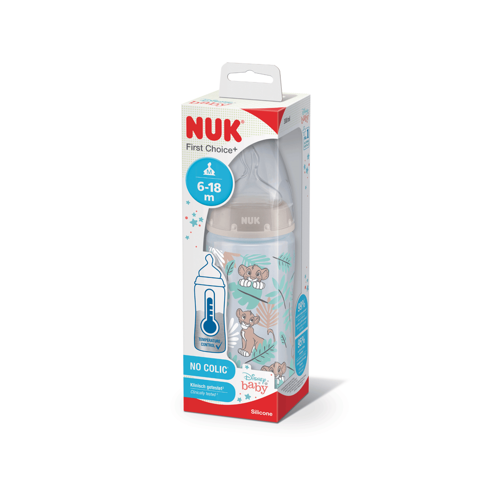 NUK Lion King First Choice Temperature Control Bottle 300ml 6-18 Months