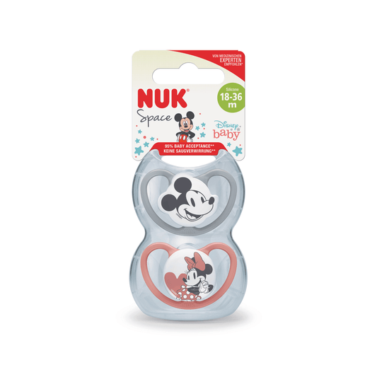 NUK Minnie Mouse Space Soother 18-36 Months - 2 Pack