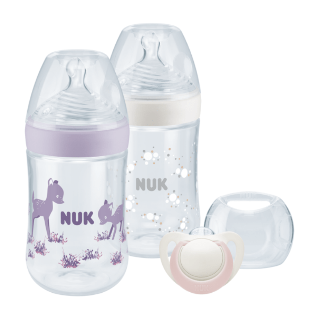 Nuk Nature Sense Twin Set With Temperature Control Pink