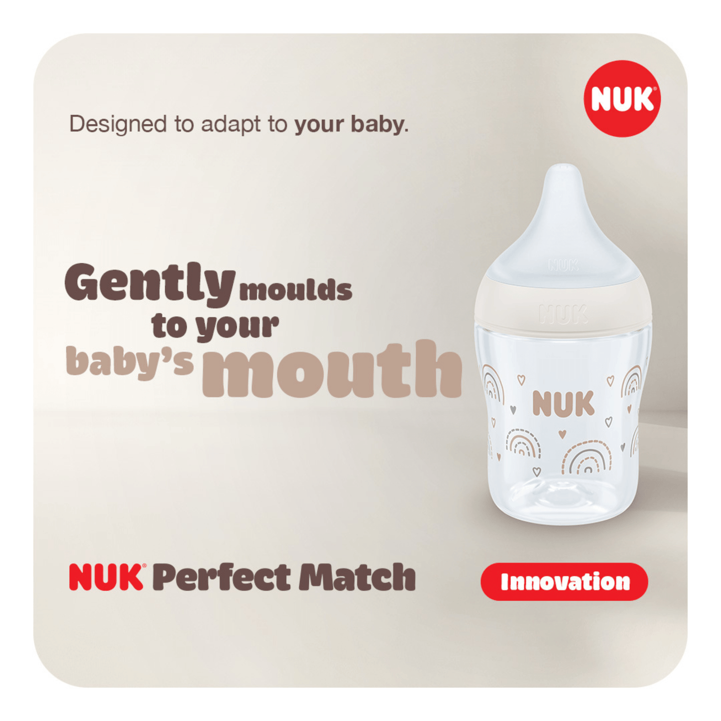 Nuk Perfect Match 150Ml Temperture Control Cotton Twigs Small Teat 1Pk