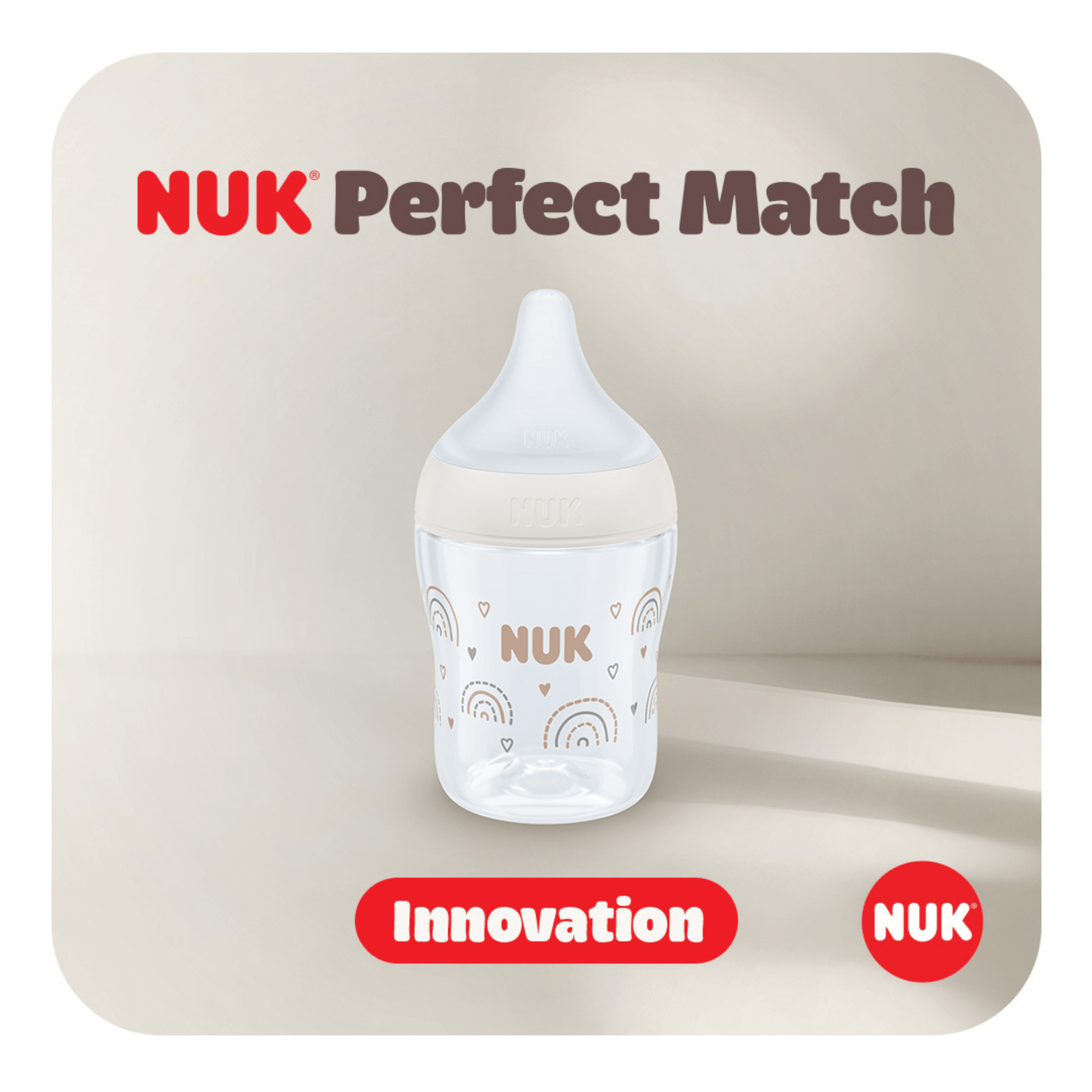 Nuk Perfect Match 150Ml Temperture Control Cotton Twigs Small Teat 1Pk