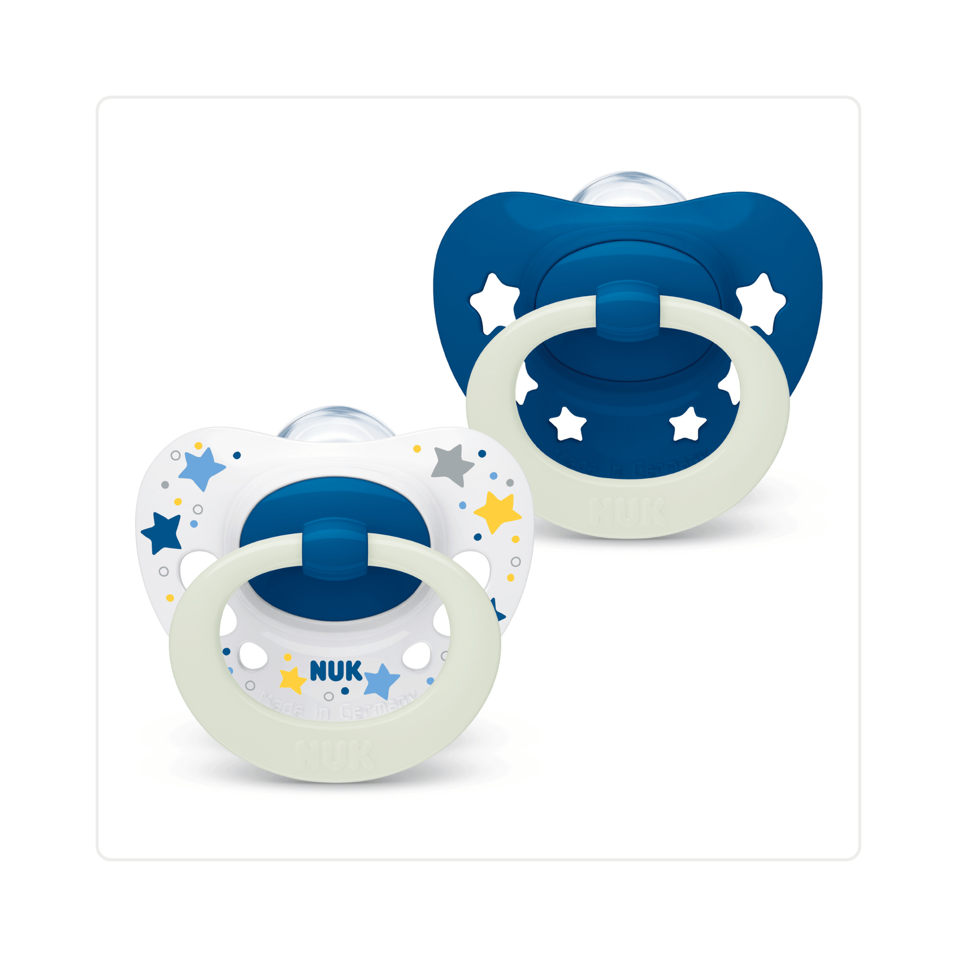 Nuk Signature Night Silicone Soother Boy 0 6 Months 2 Pack