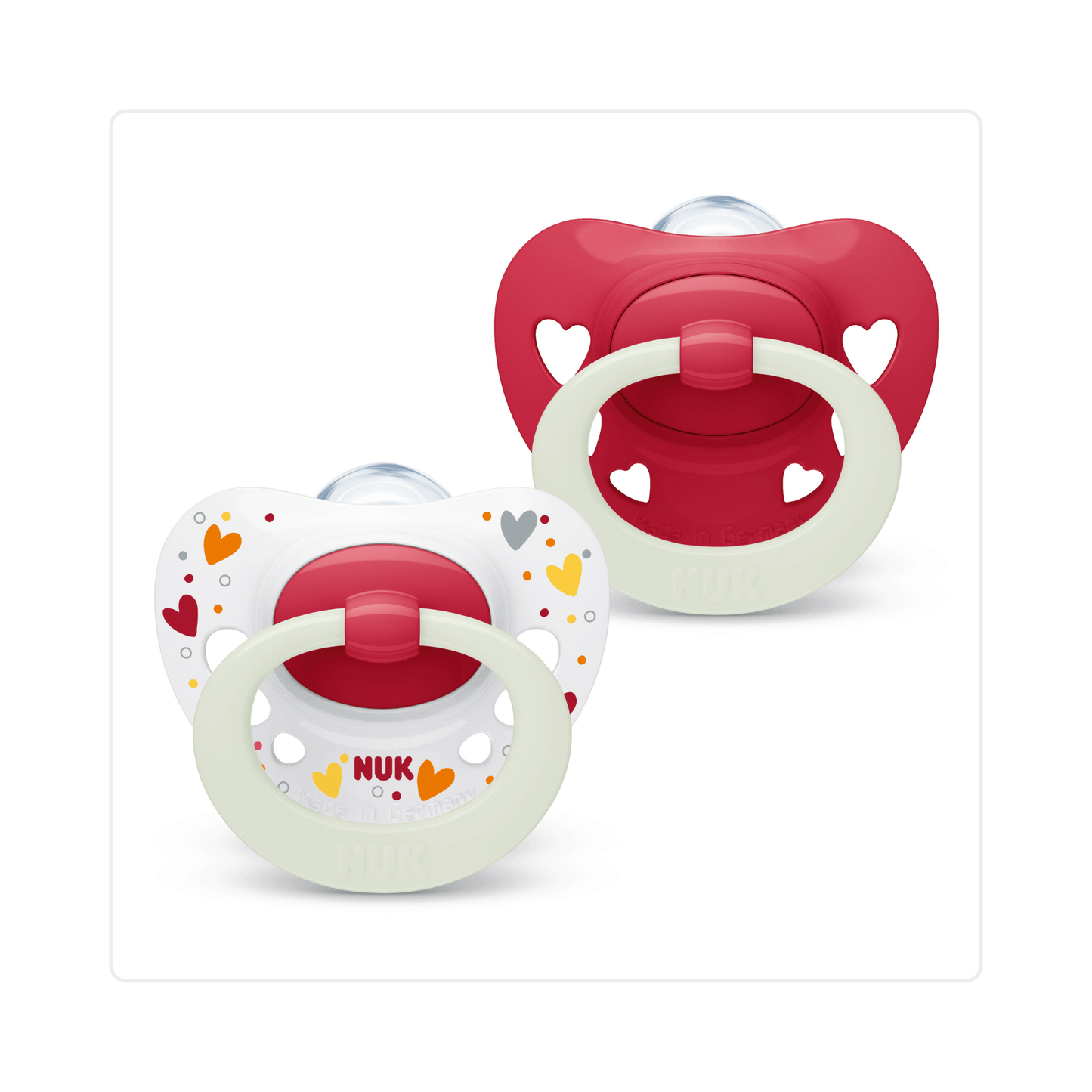 Nuk Signature Night Silicone Soother Girl 0 6 Months 2 Pack