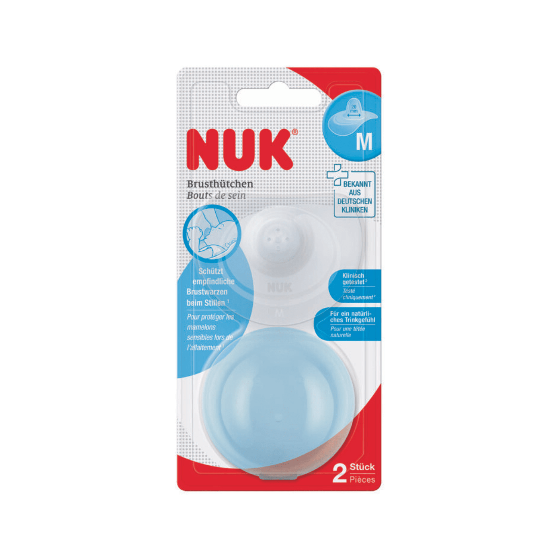 NUK Silicone Medium Nipple Shields 2 Pack