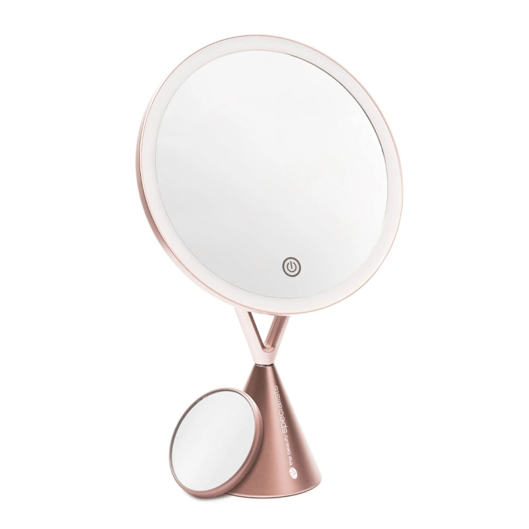 Rio Beauty HD Illuminated Makeup Mirror with Compact Magnifying Mirror