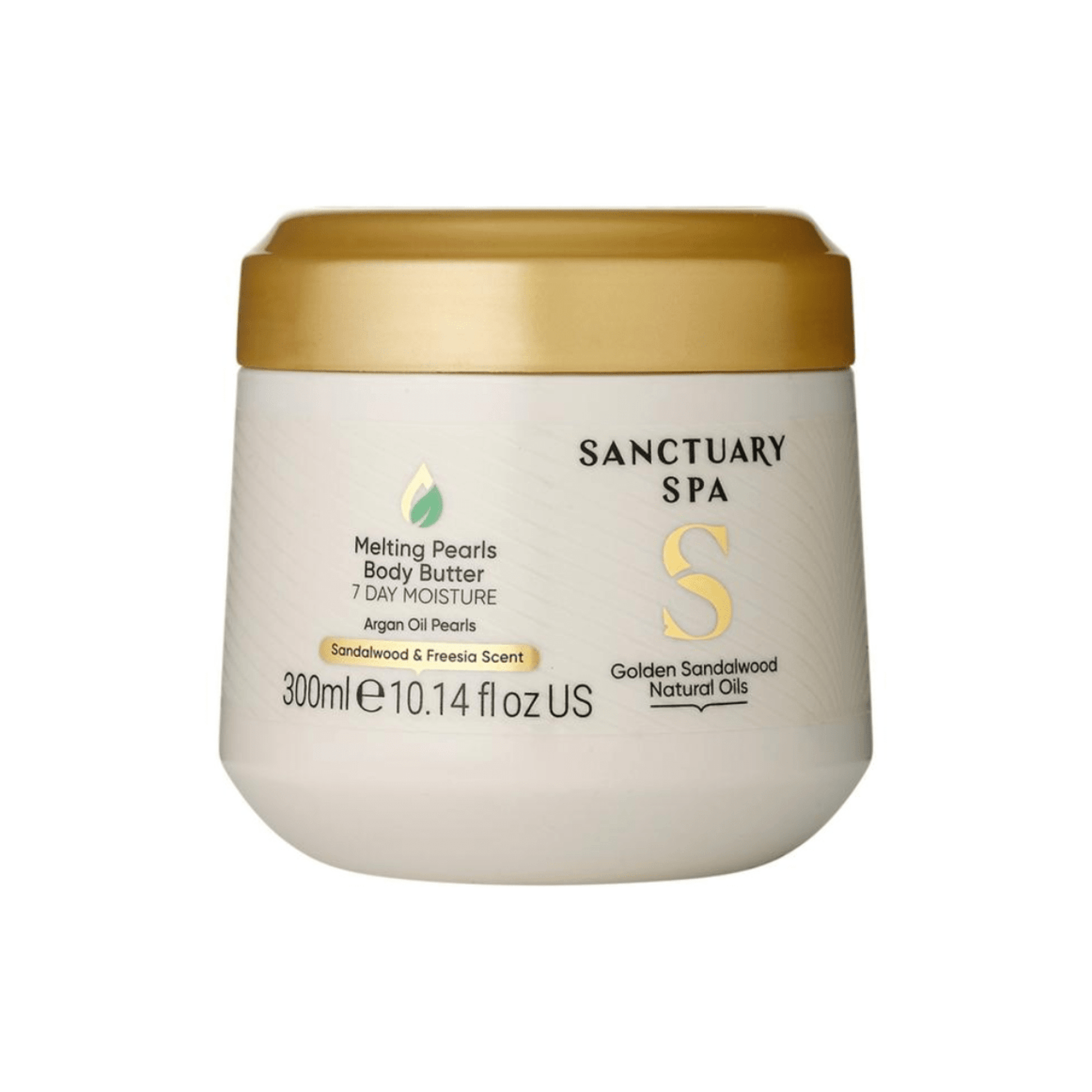 Sanctuary Spa Golden Sandalwood Natural Oils Melting Pearls Body Butter 300ml