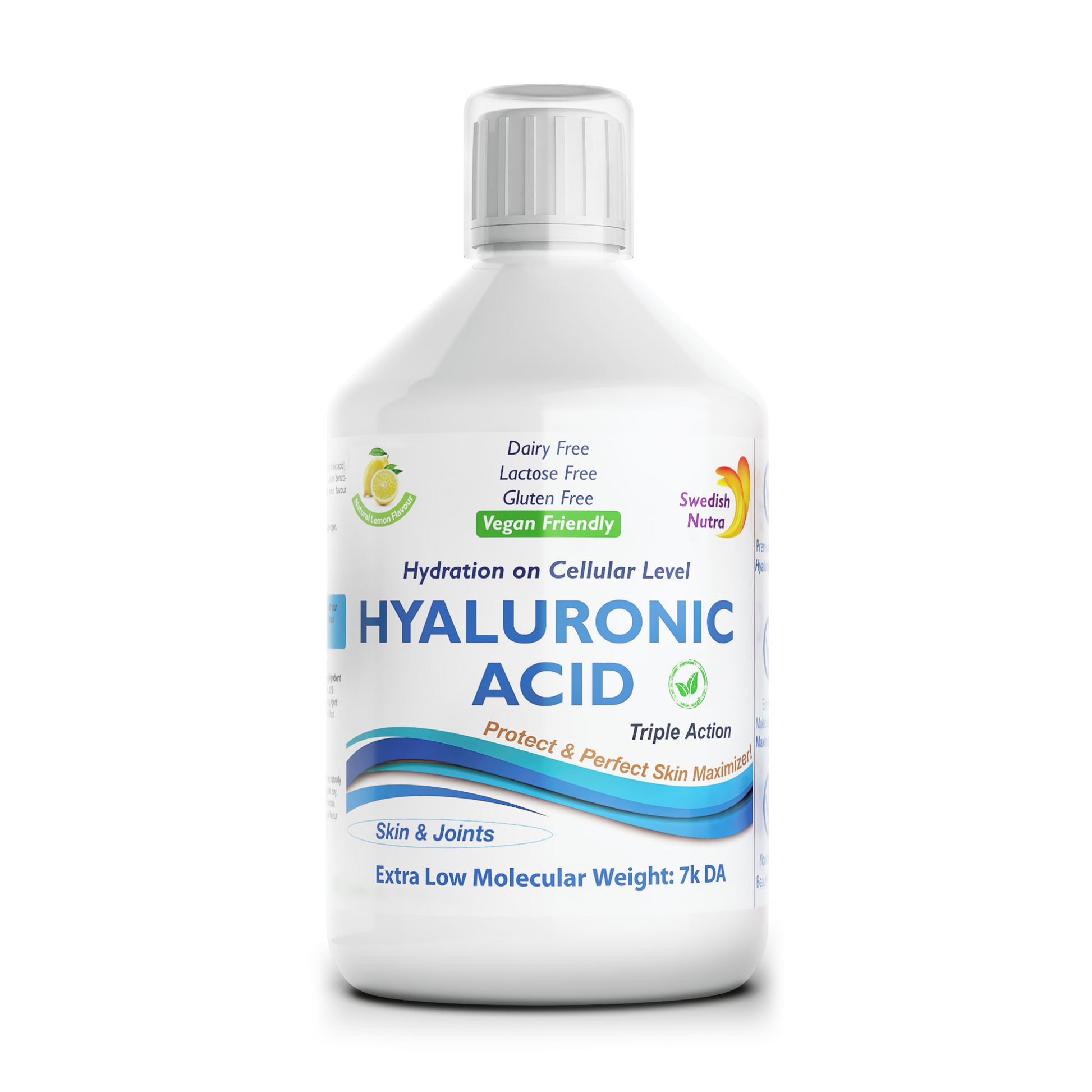 Swedish Nutra Hyaluronic Acid Liquid Supplement 500ml