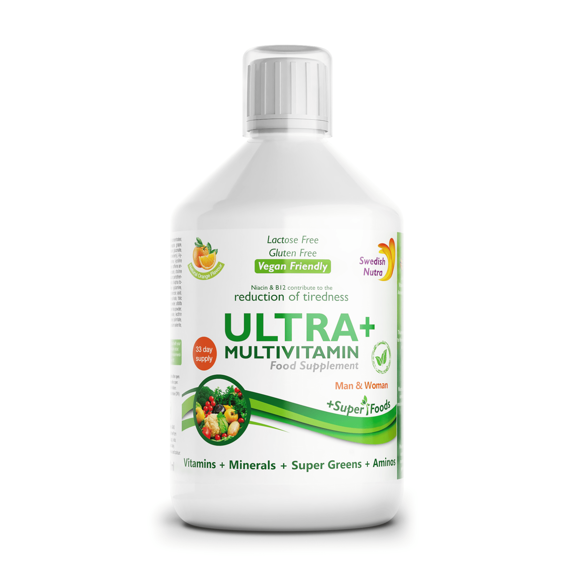 Swedish Nutra Multivitamin Liquid For Adults 500ml