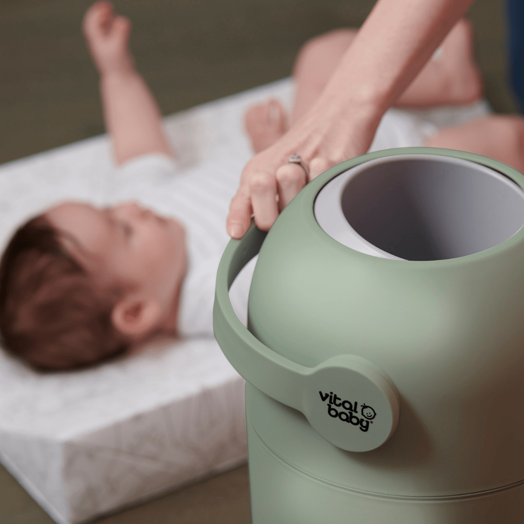 Odour Trap Nappy Disposal System Sage Green