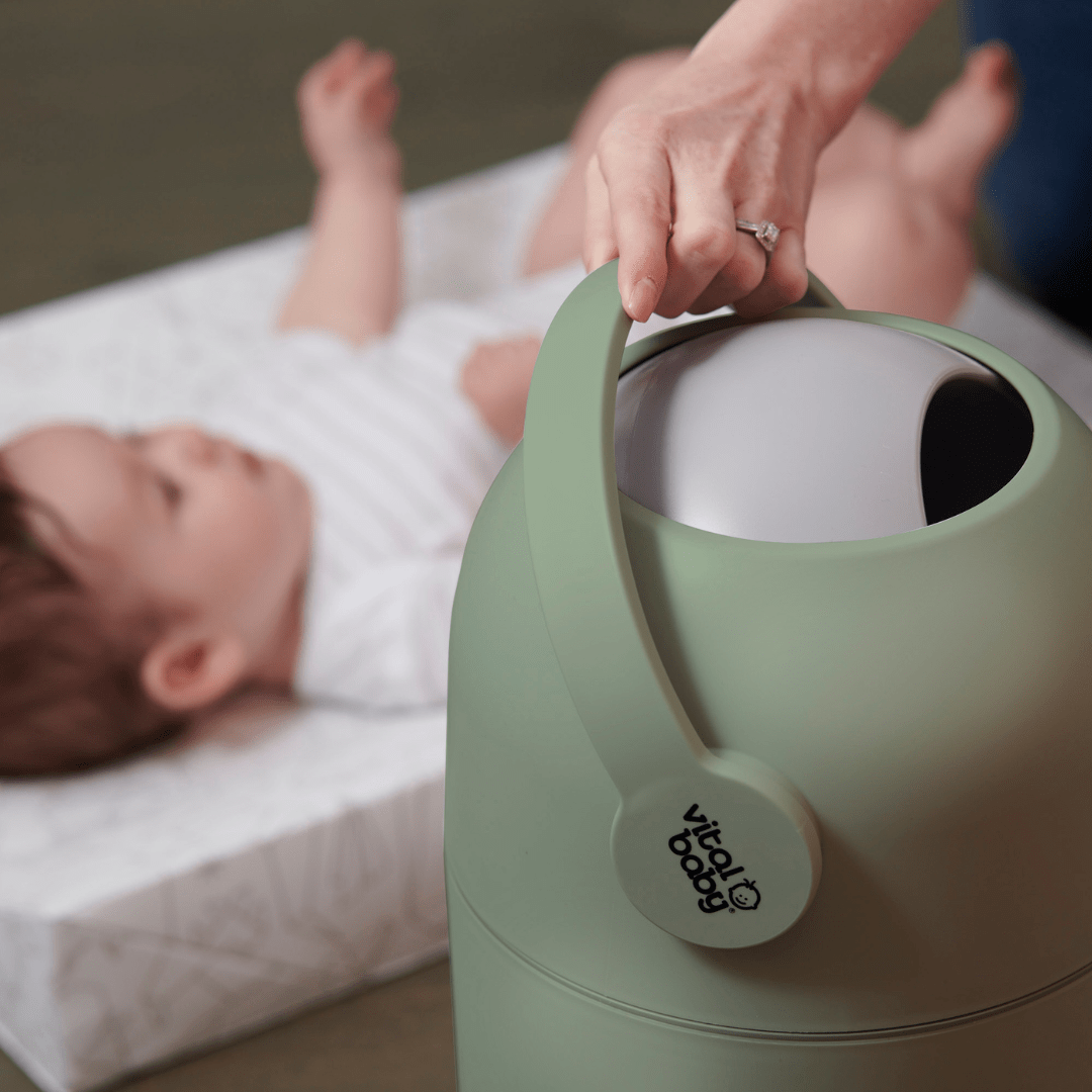 Odour Trap Nappy Disposal System Sage Green