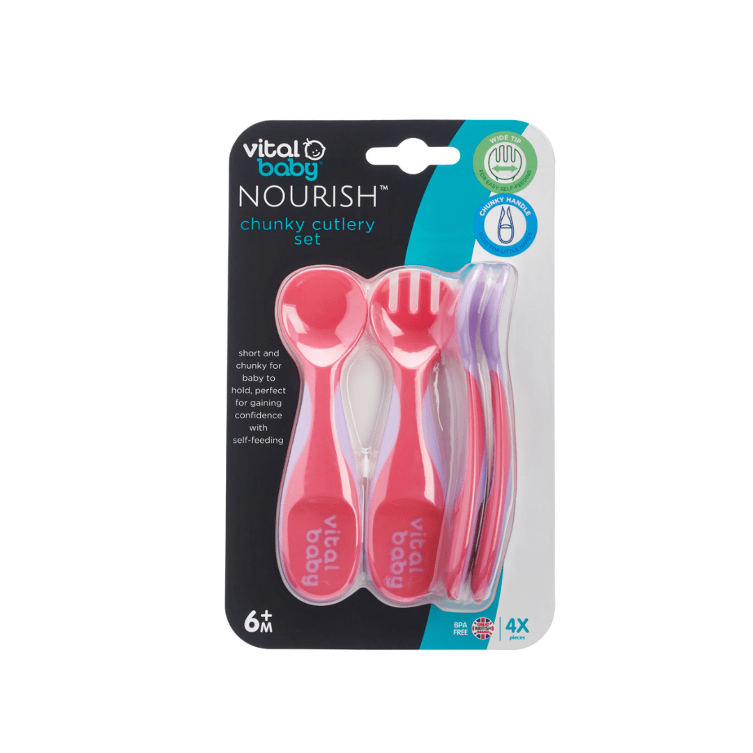 Vital Baby NOURISH Chunky Cutlery Fizz 4 Piece