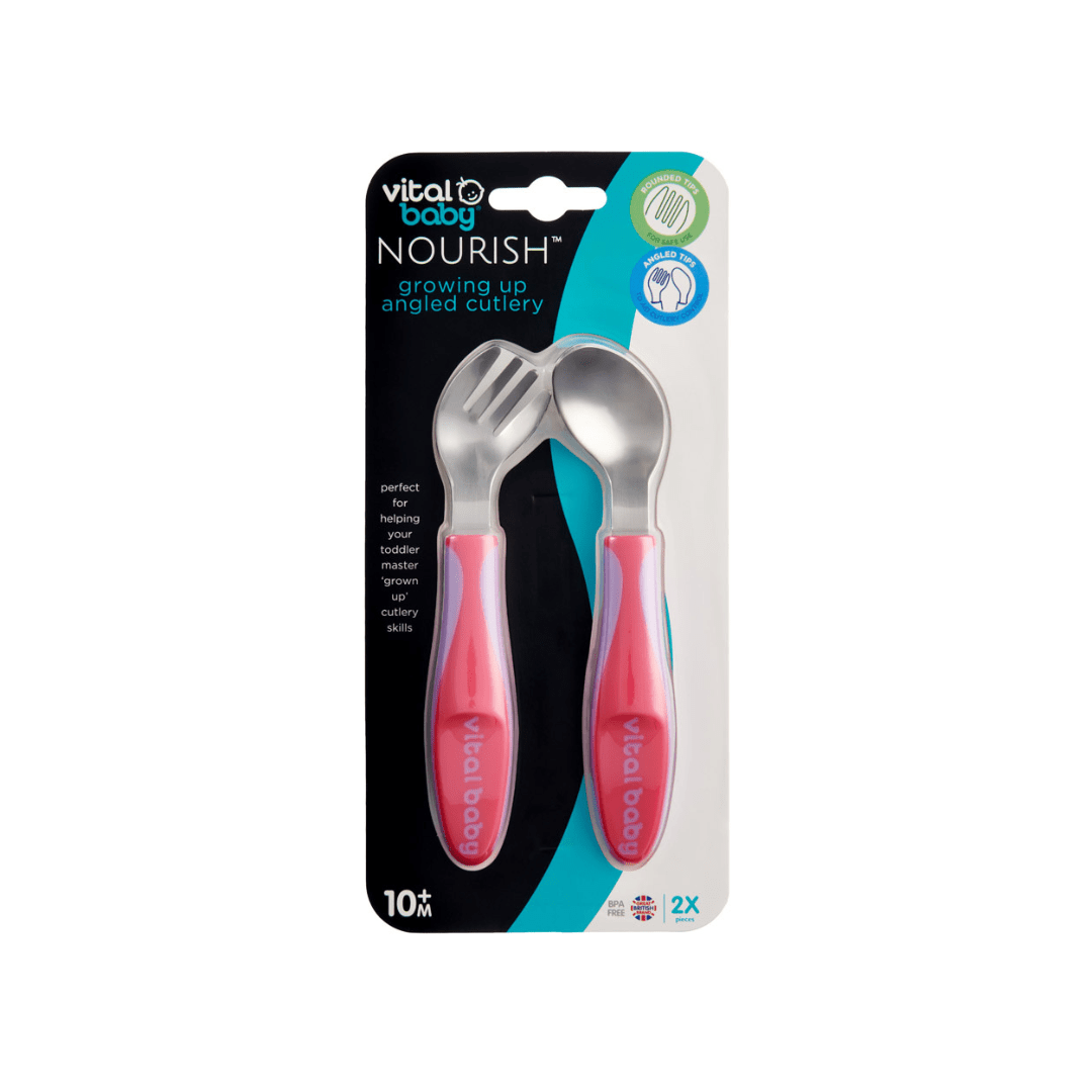 Vital Baby NOURISH Grown Up Angled Cutlery Fizz 2 Piece