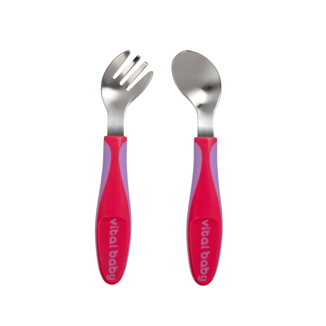 Vital Baby Grown Up Angled Cutlery Fizz 2 Piece